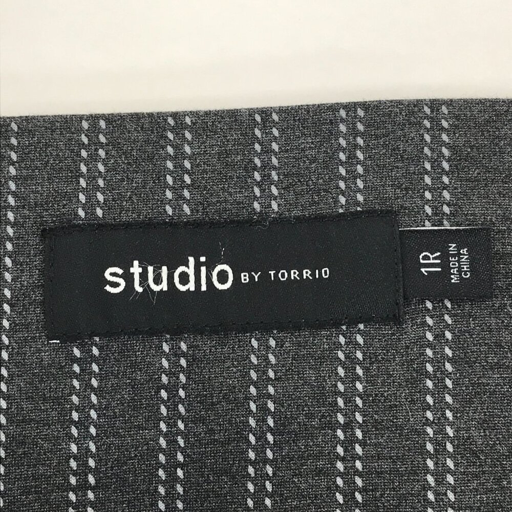 Torrid Studio Pixie Luxe Ponte Skinny Pant Women's Plus Size 1/1X Gray Stripe - Picture 8 of 12